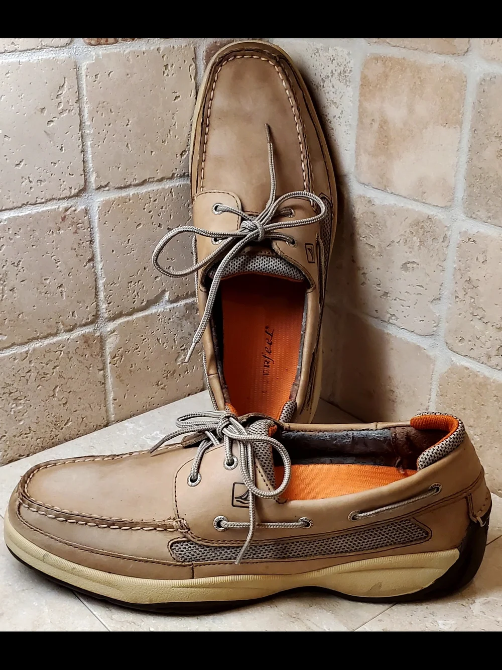 Sperry 0777924 Men's Lanyard Tan Leather Boat Shoe - 13M (Not Perfect Inside)